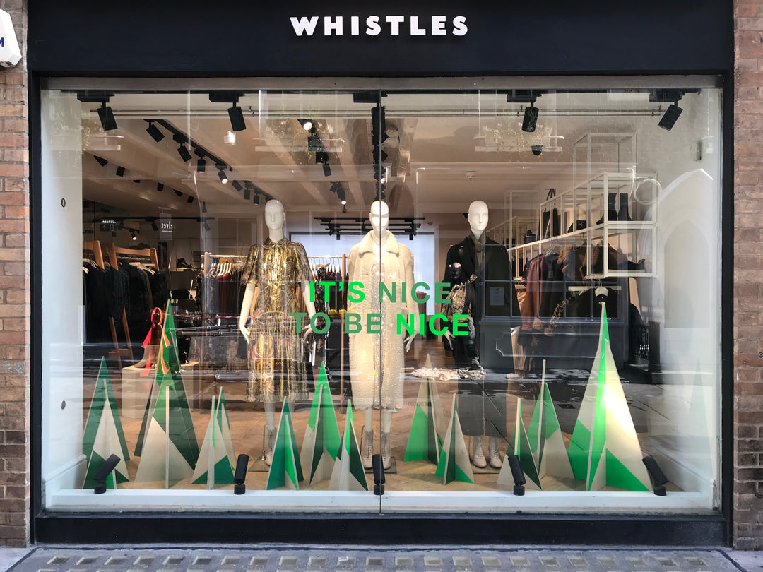 Whistles x Goldfinger Sustainable Christmas Windows