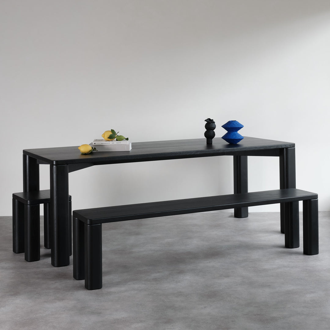 Goldfinger + Tate dining table — black