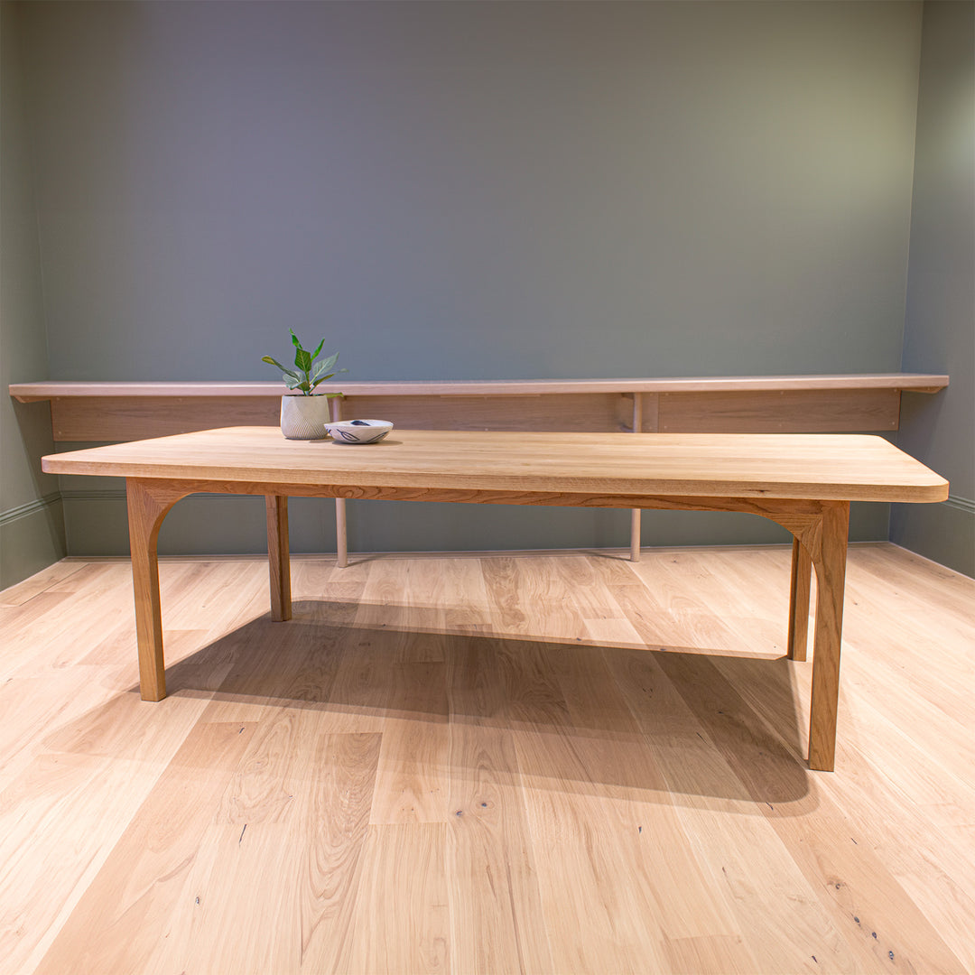 Bespoke oak rectangular dining table for Inhabit Hotels