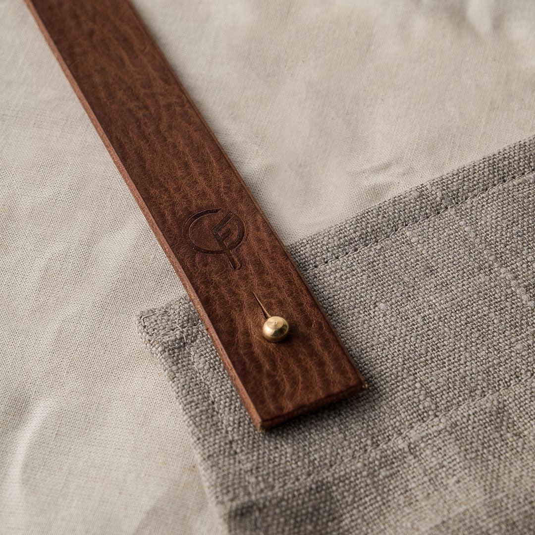 Organic linen apron