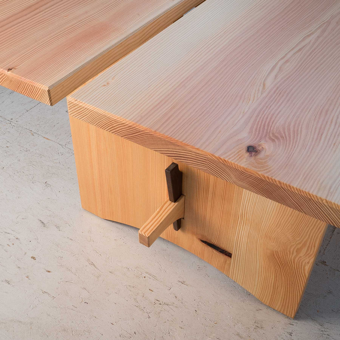 Simard dining table- wood- douglas fir- walnut wedge