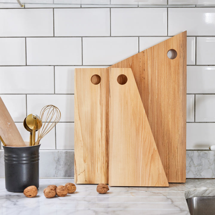 Goldfinger Graze Collection - Modern Serving Board small. Handcrafted with sustainably-sourced English Lime.