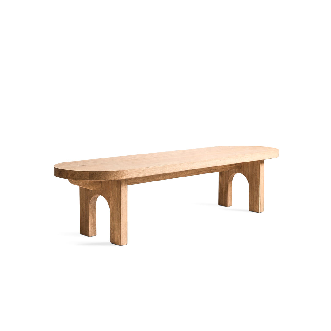 Inhabit x Goldfinger oblong coffee table sustainable handcrafted oak