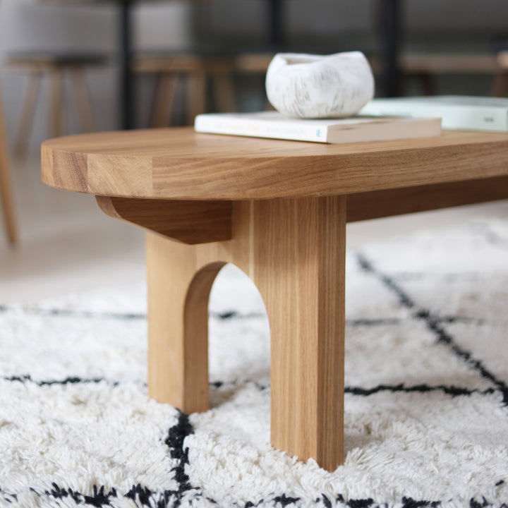 Inhabit x Goldfinger oblong coffee table sustainable handcrafted oak