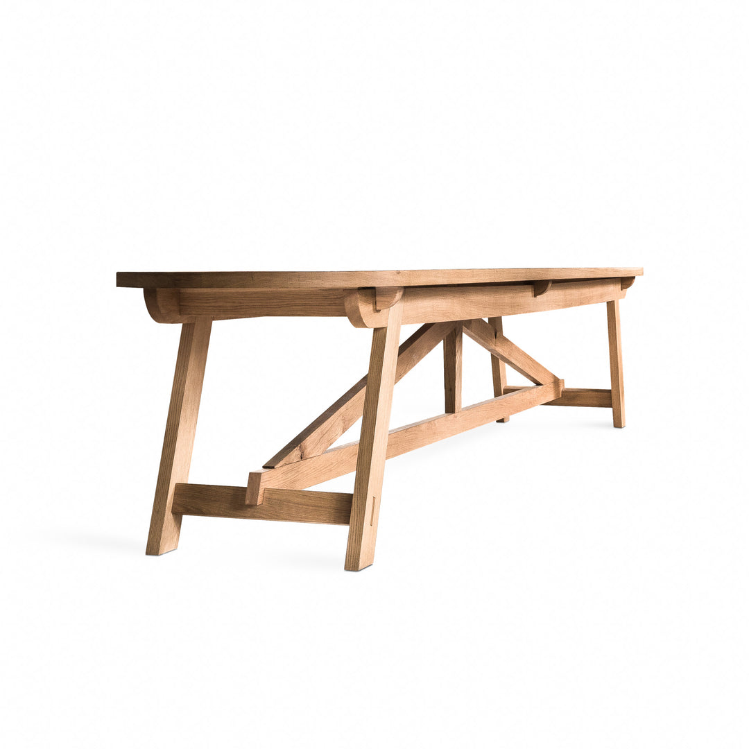 Inhabit dining table reclaimed sustainable oak