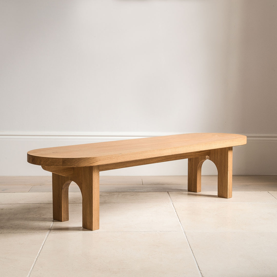 Inhabit x Goldfinger oblong coffee table sustainable handcrafted oak