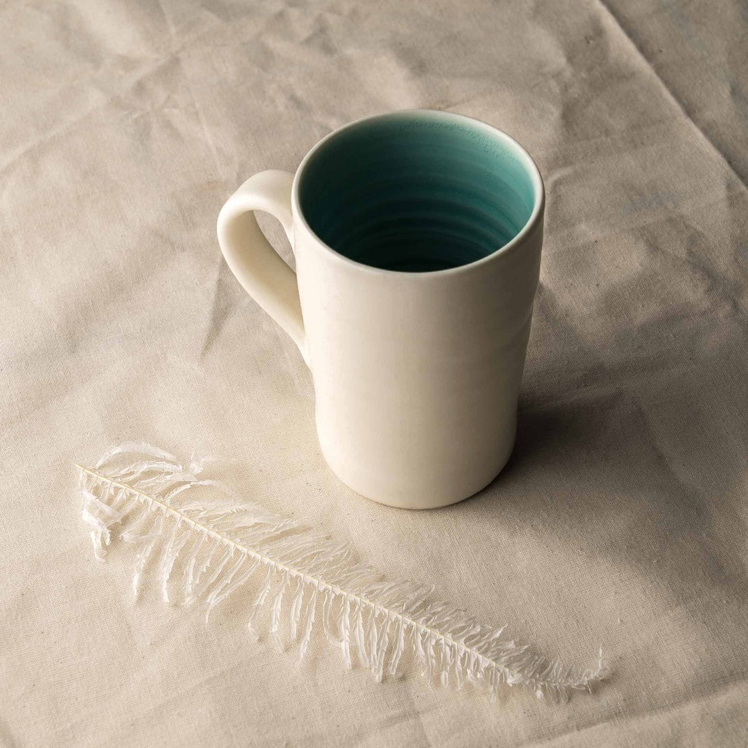 Handmade mug- ceramics- porcelain- linda Bloomfield