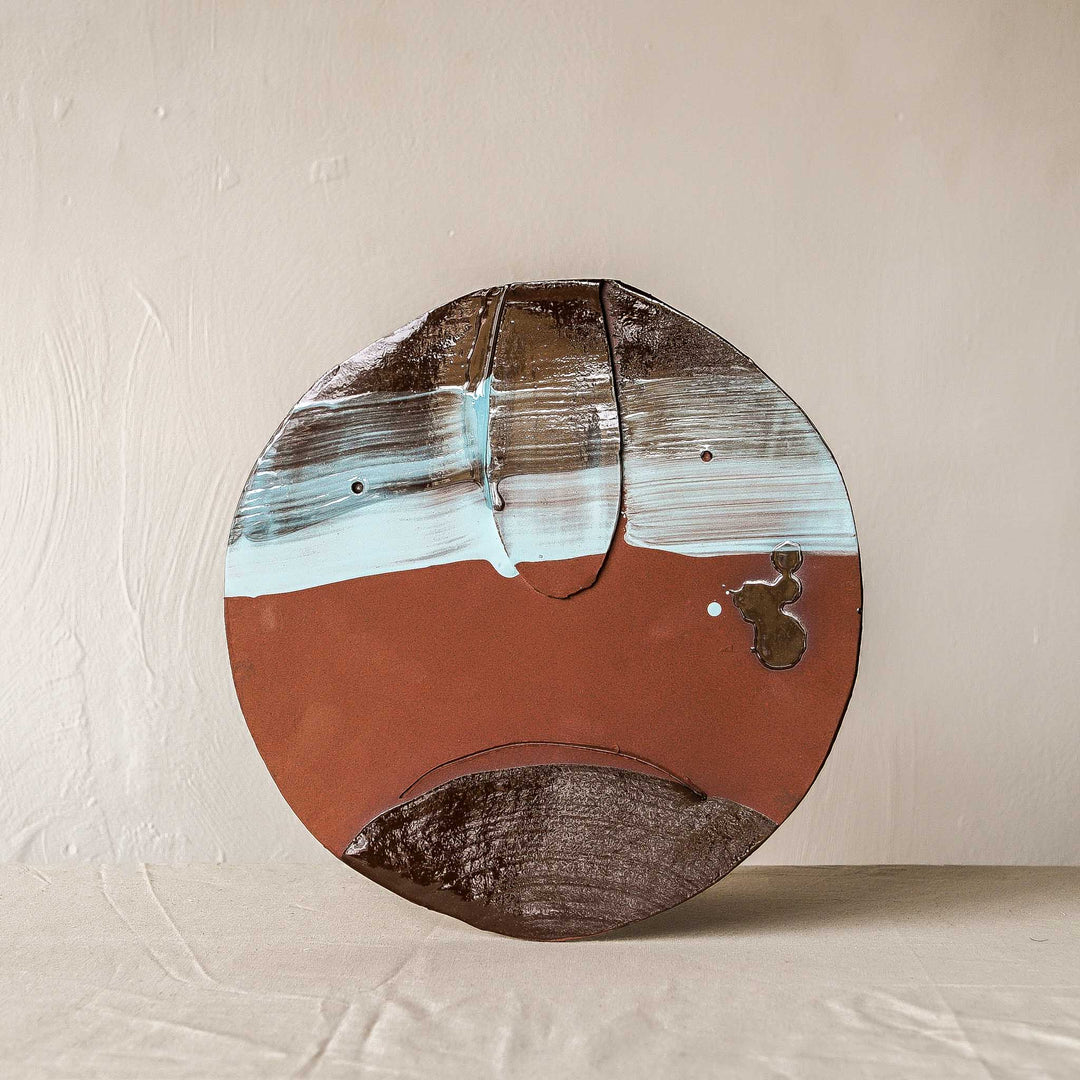 studio peover- face plate- ceramics- terracotta